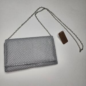 NWT Blush Evening Silver Convertable Purse Crossbody